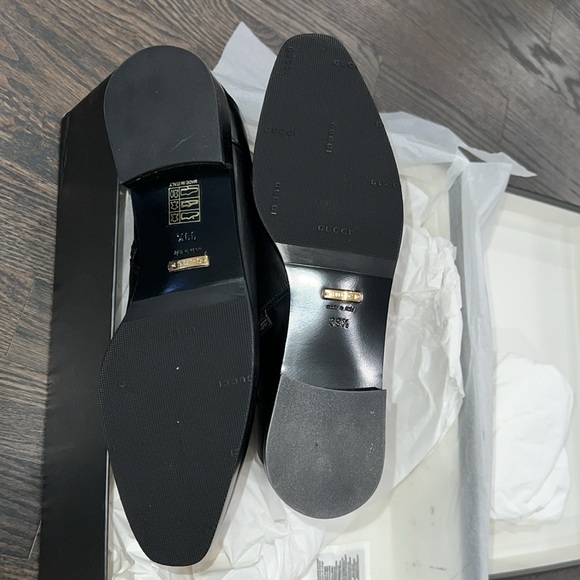 Gucci Calf Leather GG Enamel Logo Ankle Boot-Authentic-NIB - Picture 9 of 12